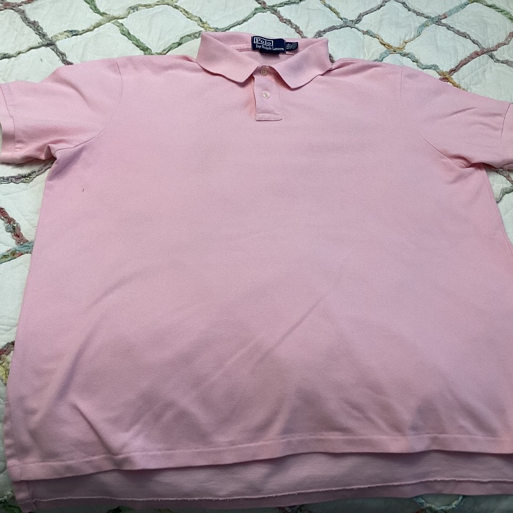 Ralph Lauren XXL cotton pink polo shirt